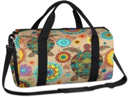 Bolsa esportiva étnica TROPICALLIFE com mandala Tartaruga (45x21x23cm)