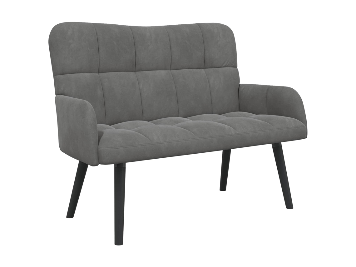 Sofá para 2 Pessoas Cinzento escuro 115 X 61 X 87 Cm Veludo MAISON EXCLUSIVE (v)