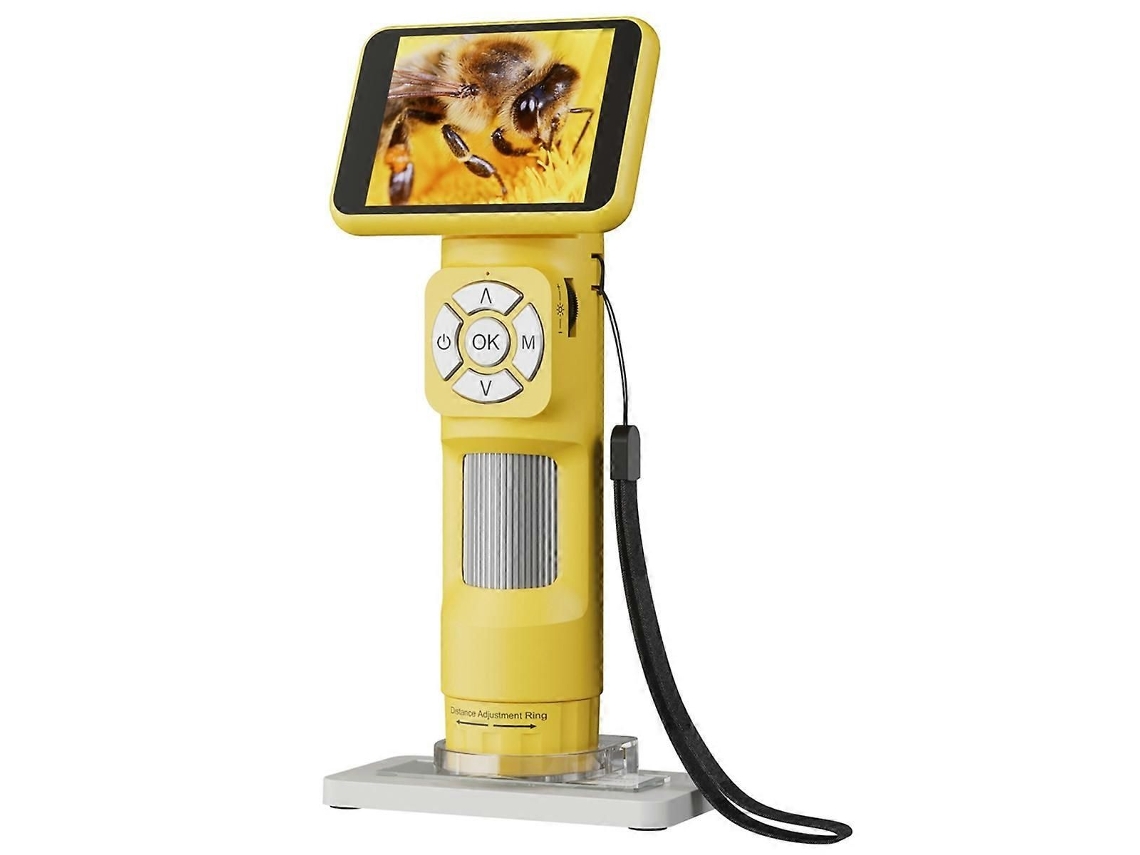 Microscópio Digital Portátil Usb Infantil Com Tela De 2,8 Polegadas, Amarelo.