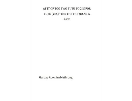Livro At  It  Of  Too  Two  Tutu  To 2 Is  For Fore  (Yes)8  The  The  The  No  An  A  A  Of de Guy Armstrong ( Inglês )