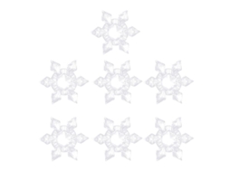 7 Peças de Enfeite de Floco de Neve de Natal ALLINLESS