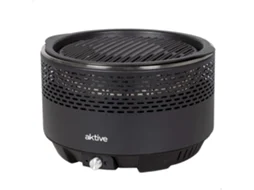 Barbecue Redonda Sem Fumaça Preta 2 Em 1 Tampo De Mesa34 Cm AKTIVE