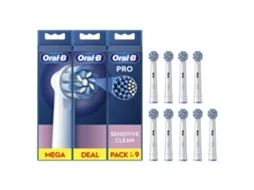 Recarga Escova Dentes ORAL-B Pro Sensitive Clean Branco (9 unidades)