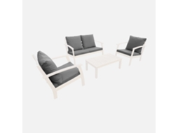 Conjunto de Capas de Almofadas para Mobiliário de Jardim Cinza SWEEEK