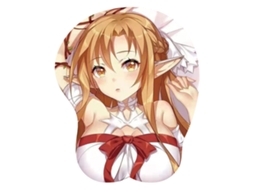 Anime Mouse Pad 3D Peito Sexy Antiderrapante Tapete de Borracha de Desenho Animado Suporte de Pulso Tapete de Descanso de Pulso de Lado Único Mouse Ac