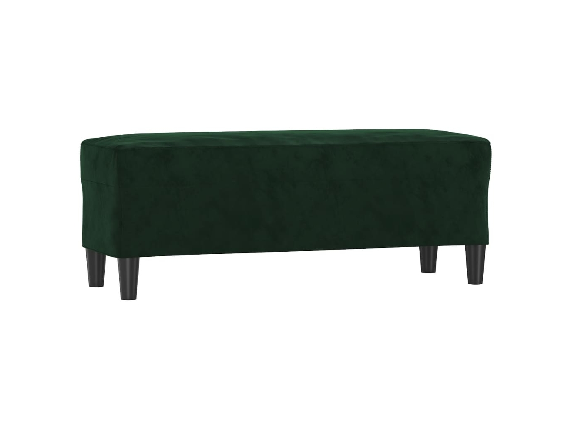 Banco Vidaxl Verde Veludo (100 X 35 X 41 Cm)