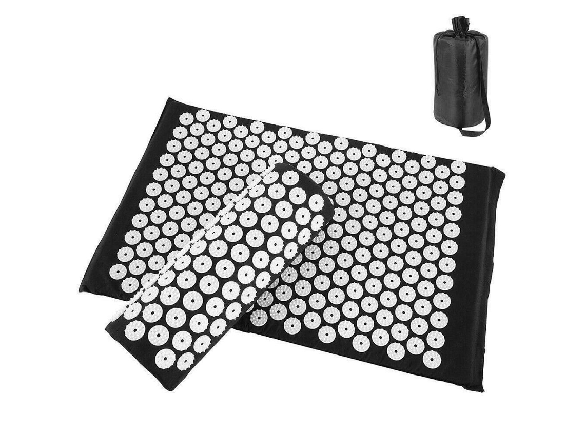 Lurelia Tapete De Acupressão Preto Para Massagem Corporal