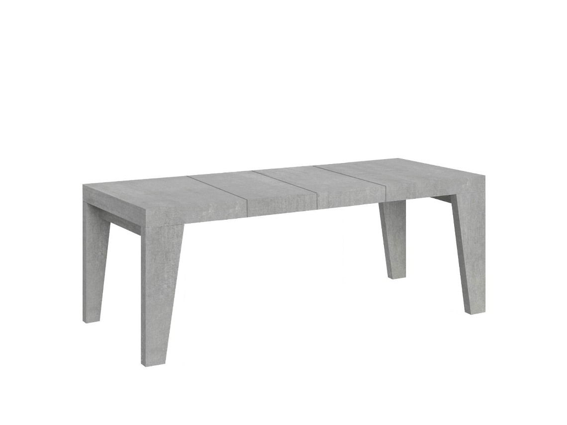 Mesa de Jantar Extensível 90X180/284 Cm Naxy Premium Cimento ITAMOBY