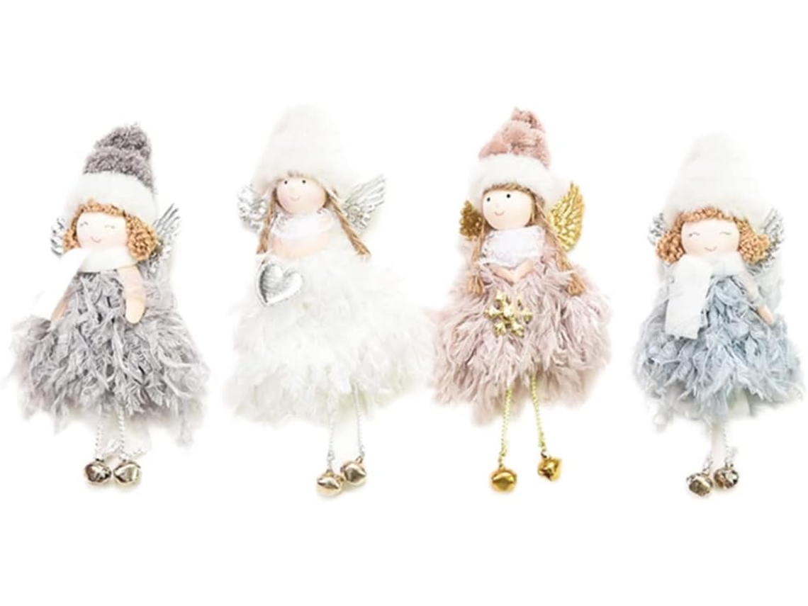 Bonecos De Anjo De Pelúcia Para Pendurar Na Árvore De Natal - Lindos-aquaforge