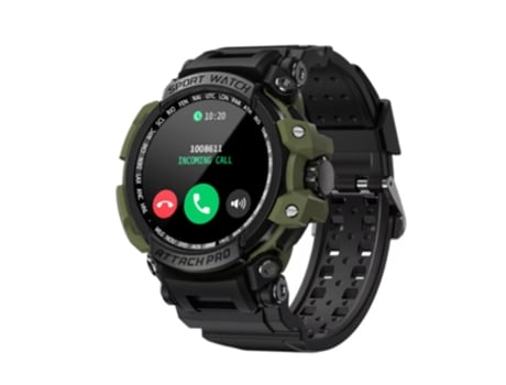Relógio Inteligente LOKMAT Attack Pro Mostrador Verde 44Mm Pulseira Tpu Smartwatch