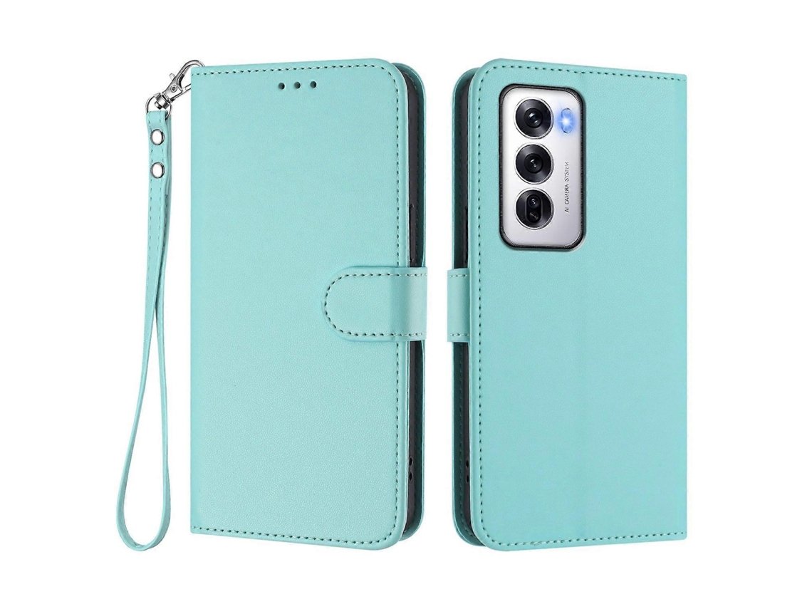 Capa De Couro Com Suporte E Alça De Pulso Para Oppo Reno12 5g (global)