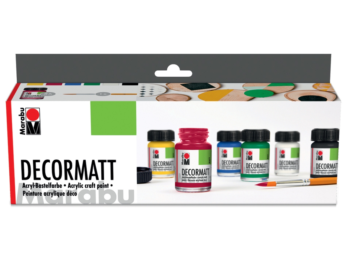Tinta Acrílica MARABU Decormatt Conjunto Inicial