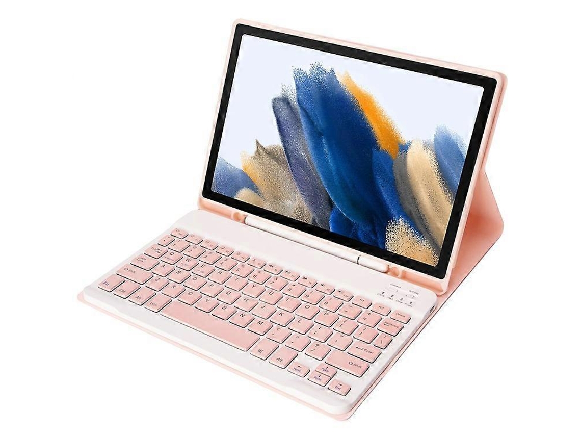 Capa Com Teclado Para Tablet A08b Compatível Samsung Galaxy Tab A8 10.5 Sm X205/x200, Protetora Cabo Destacável. Tuotuo (2021)