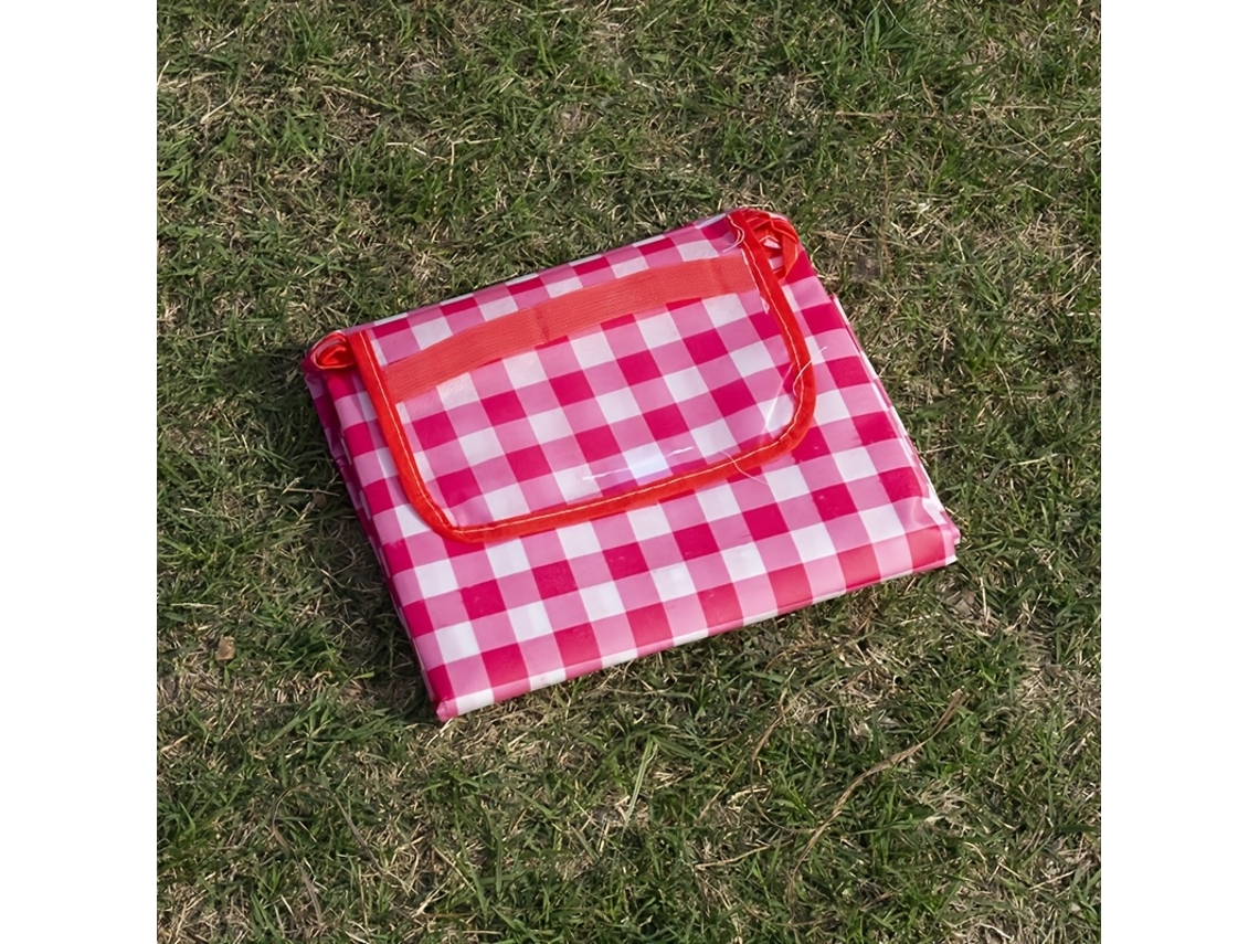 Manta De Piquenique Dobrável E Grossa, Tapete Portátil De Tecido Não Tecido Para Camping, Parque E Viagens, 2 X 3 M, Vermelha