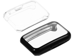 Capa Transparente E Preta Em Tpu À Prova De Choque Para Relógio, Compatível Com Watch, Pacote Com 2 Unidades.