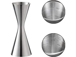 Taça Medidora Dupla para Coquetel em Aco Inox 304 com Escala Integrada, 30 e 60 Ml, para Bares e Uso Domestico ZYBLSSBB