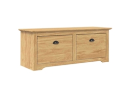 Vidaxl Banco De Corredor Com Gaveta Bodo Marrom Mel 118 X 40 X 50 Cm
