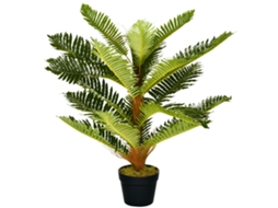 Palmeira Artificial com 18 Folhas e Vaso Incluso para Interiores.altura 85 Cm.verde BTFORUS