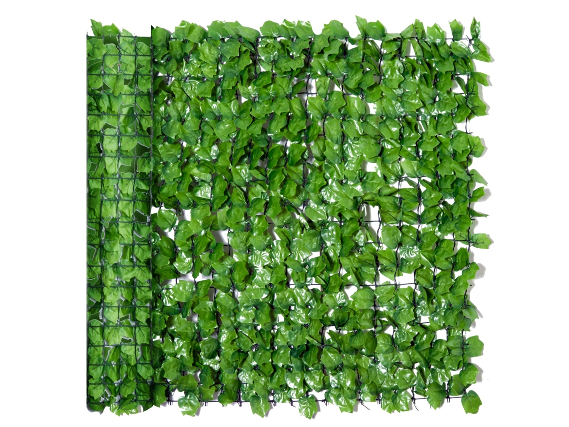 Cerca Viva Artificial 300x100cm, Verde Claro, Ideal Para Decoração De Varandas E Paredes, Resistente A Uv E Fácil De Manter Liptaptyn