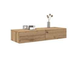 Prateleira Parede  Estante Parede C/ Gavetas 100x36x19 Cm Derivados De Madeira Wsd160067 Lovely Home