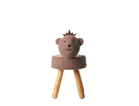 Banqueta CROCHETTS Castanho 34 X 55 X 34 Cm Urso