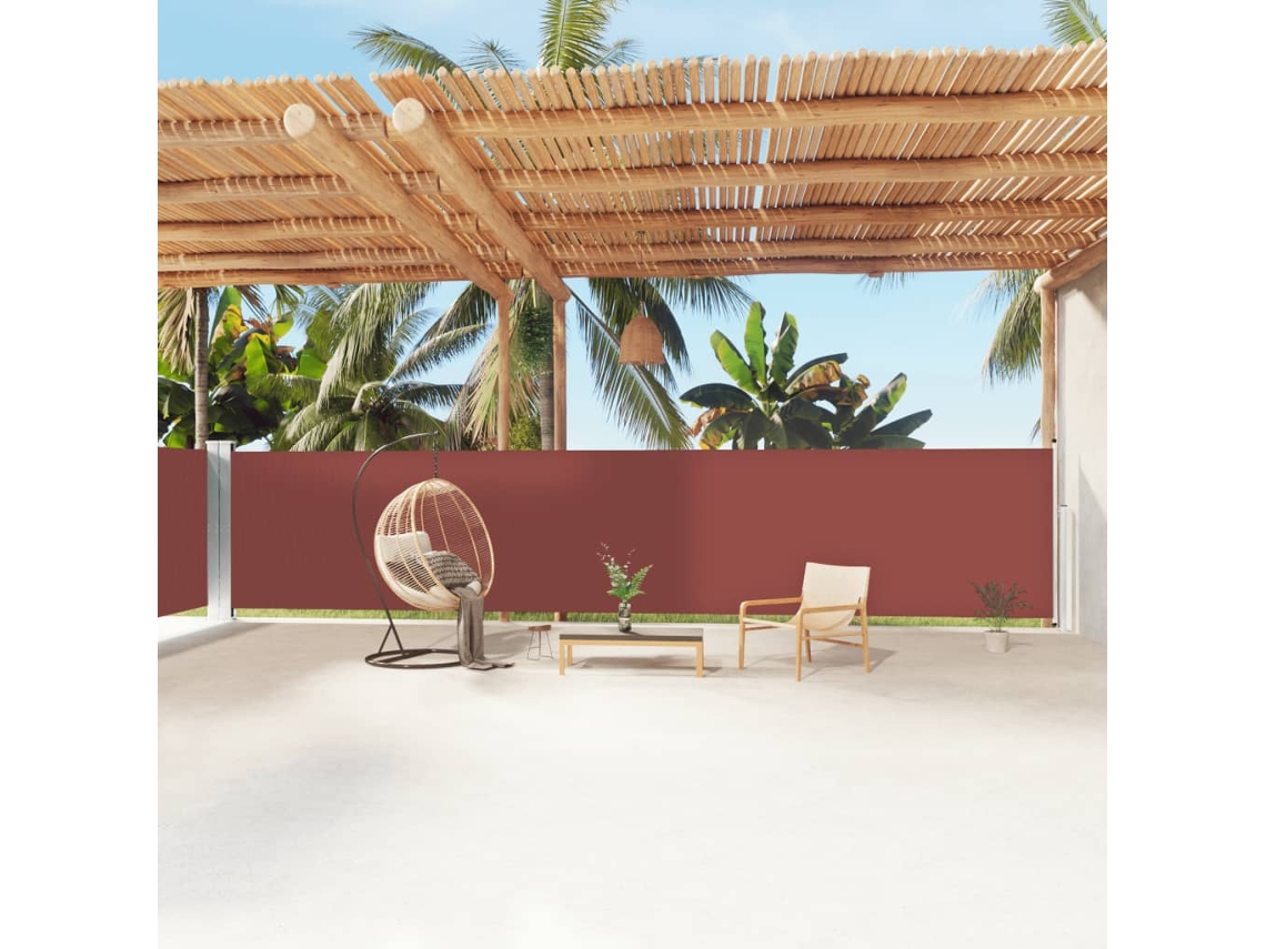 Vidaxl Toldo Lateral Retrátil 160x1200 Cm Castanho
