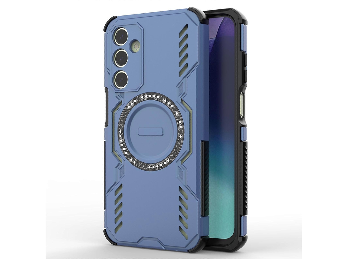 Tkdaddy Para Samsung Galaxy A25 5g (global) (161,0 Mm) Capa Magnética Com Armadura De Borboleta E Dissipação De Calor Em Pc Tpu, Azul