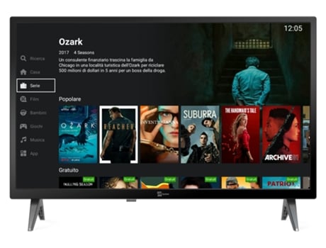 Smart Tv TELE SYSTEM 24 Polegadas Android Aosp Lx2 A11 12/220 V Pausa Tv Usb Digital Terrestre Dvb-T2 e Satélite Numeração de Canais Tivùsat Lcn