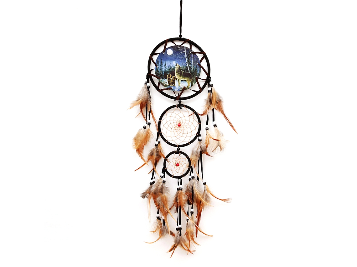 Aro De Sonhos Indiano Artesanal Para Decoração De Quarto E Sala De Estar