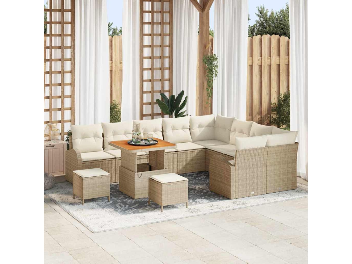 Vidaxl Conjunto De Sofá De Jardim 12 Unid. 11-número De Lugares