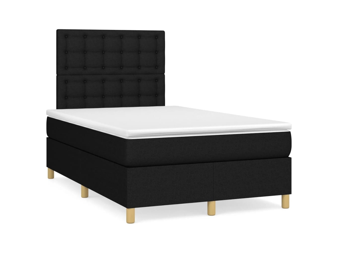Box Spring Bed, Box Spring Beds Vidaxl Preto Tecido (120 X 200 Cm)