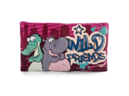 Almofada Crocodilo e Hipopótamo Rectangular 43X25 Cm Coloridonici