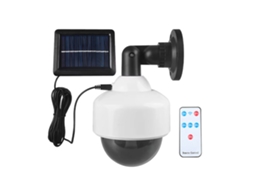 Luminária De Parede Led Com Energia Solar, Luz Branca, Lâmpada De Segurança Exterior, Design Dividido Com Sensor De Movimento E Câmara, Design À Prova