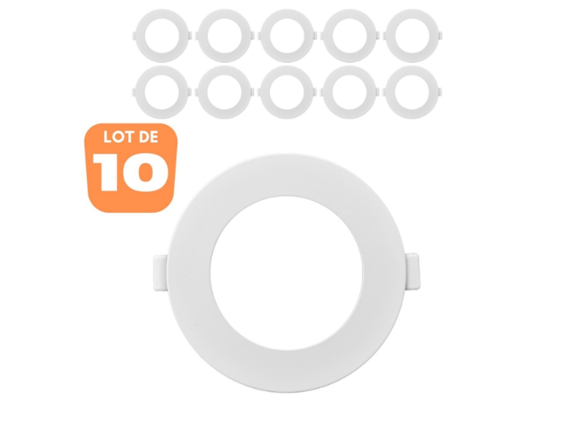 Conjunto de 10 Leds Redondos Extras 6W 4000K Ø128Mm Ip40 BRAYTRON