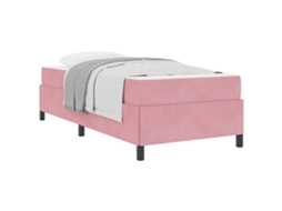 Estrutura da Cama com Colchão Rosa Tecido MAISON EXCLUSIVE 100x200 cm