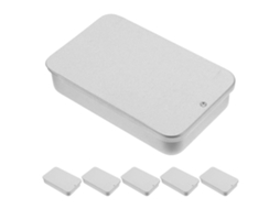 6 Cajas De Hojalata Con Tapa Deslizante De Metal Para Guardar Dulces Y Joyas.