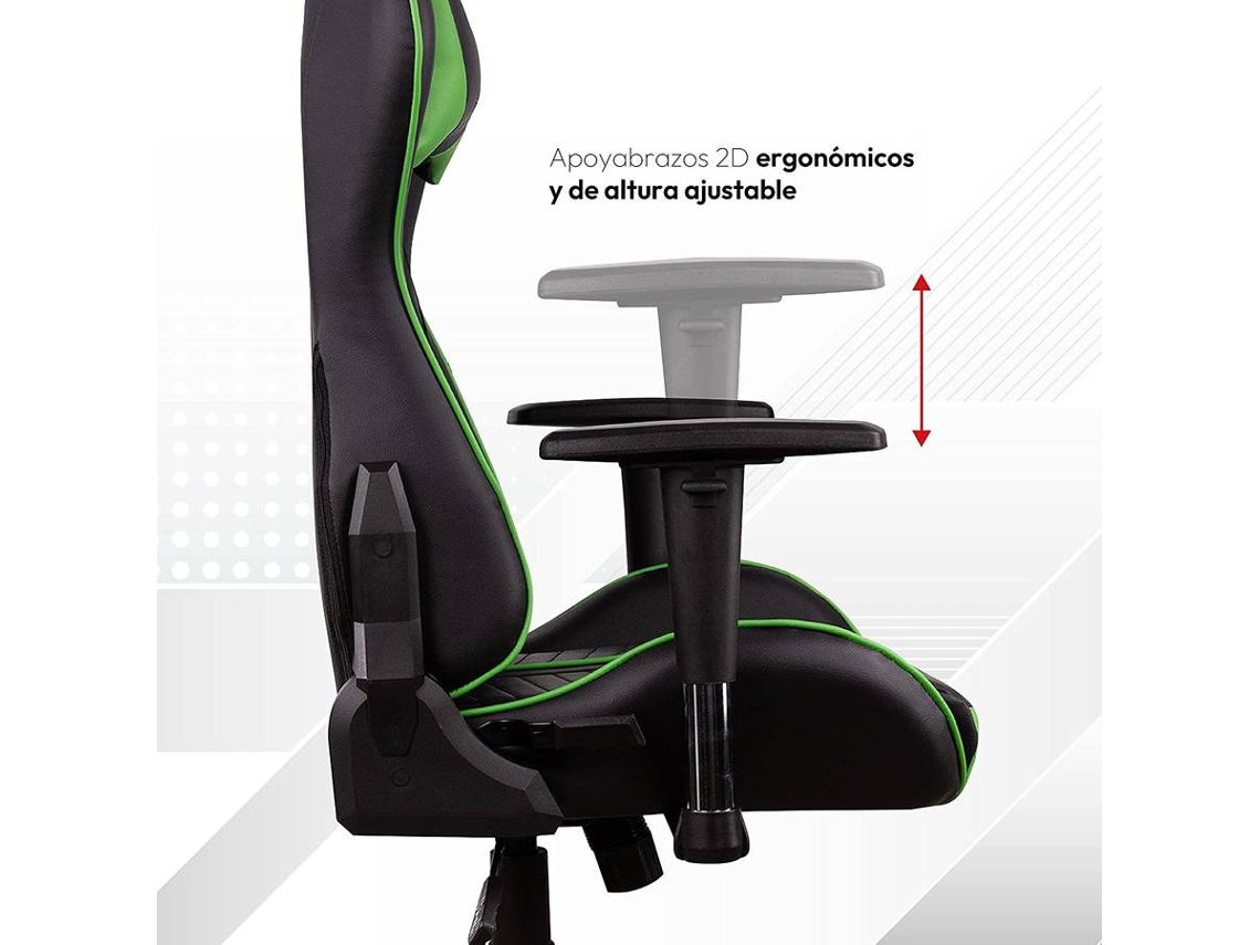 Cadeira Gaming BERGNER BGEU-A147GR (Elevador Classe 4 - Preto e Verde)