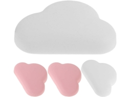 Gleavi 4 Peças Batentes De Porta Silicone Em Formato Coração, Autoadesivos, Para Parede, Evitam Batidas