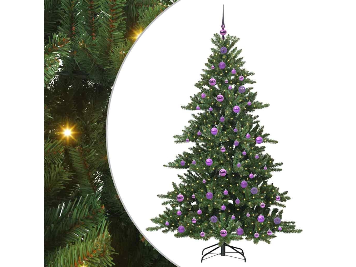 Conjunto 1 Árvore De Natal Artificial Vidaxl Verde Pvc (180 Cm)