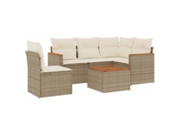 Garden Sofa Set, Garden Sofa Sets Vidaxl Bege Rattan / Vime (n/a)