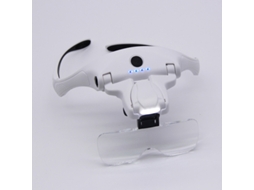 Lupa Com 2 Lentes De Aumento Led. Faixa De Cabeça Ajustável Para Trabalho. Aquaforge
