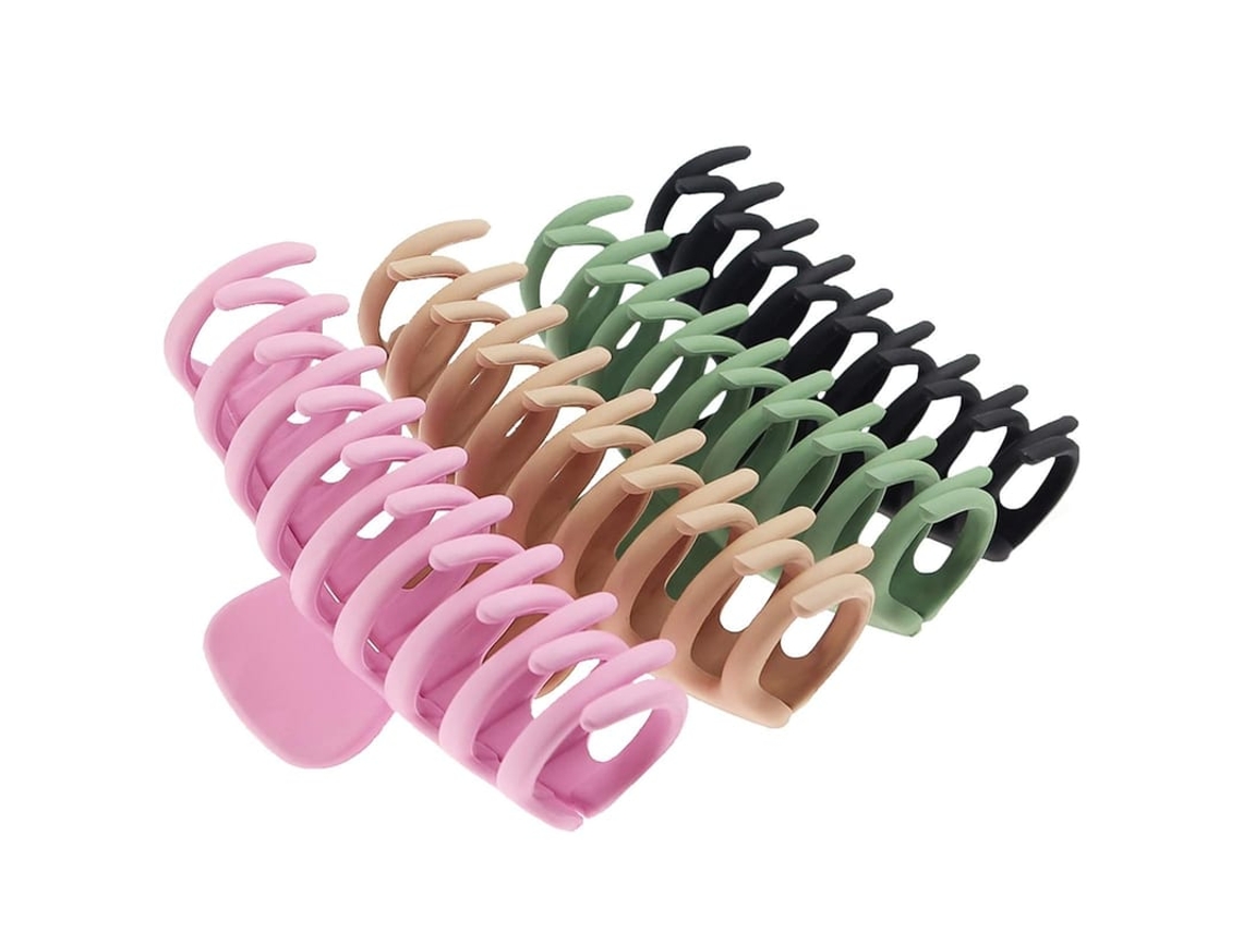 2026-pinzas Para Cabelo Grandes De 4 Polegadas Antideslizantes Para Mulheres E Meninas Com Cabelo Fino