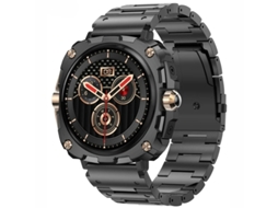 Relógio inteligente masculino Bestvite com estrutura de metal, lembretes de saúde, design robusto, à prova d'água e monitoramento de esportes ao ar livre
