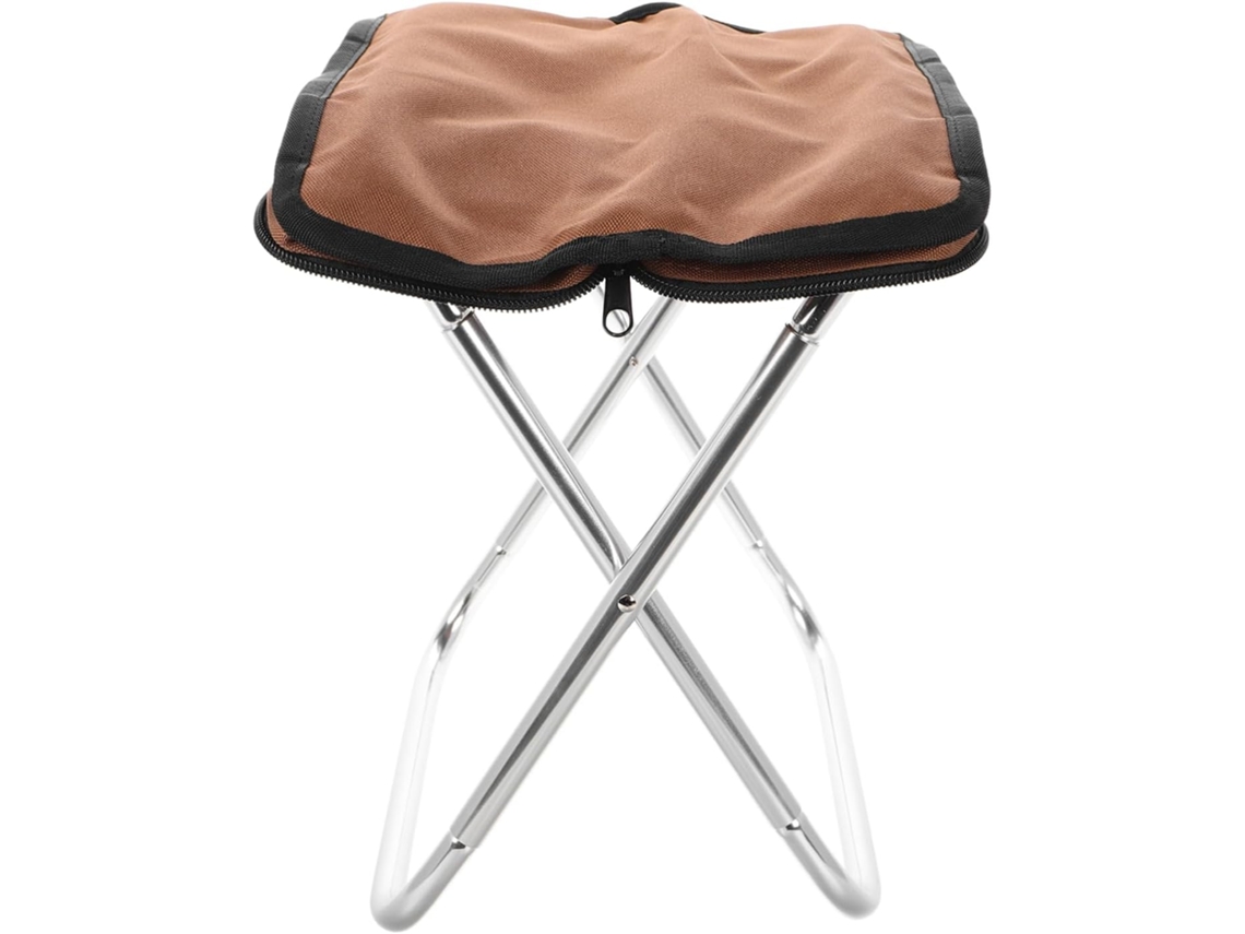 Banqueta Dobrável para Camping de Tecido, Aço e Pe Dobrável, Leve | S/MARCA