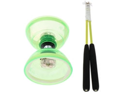 Diabolo Chinês Com Rolamento Triplo Para Diversão Em Festas, Verde, 13cm