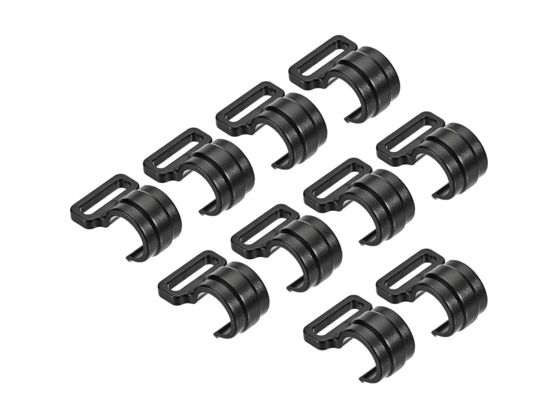 Conjunto de 10 Abraçadeiras em C, Plástico, Camping, Barraca, Ganchos, AQUAFORGE