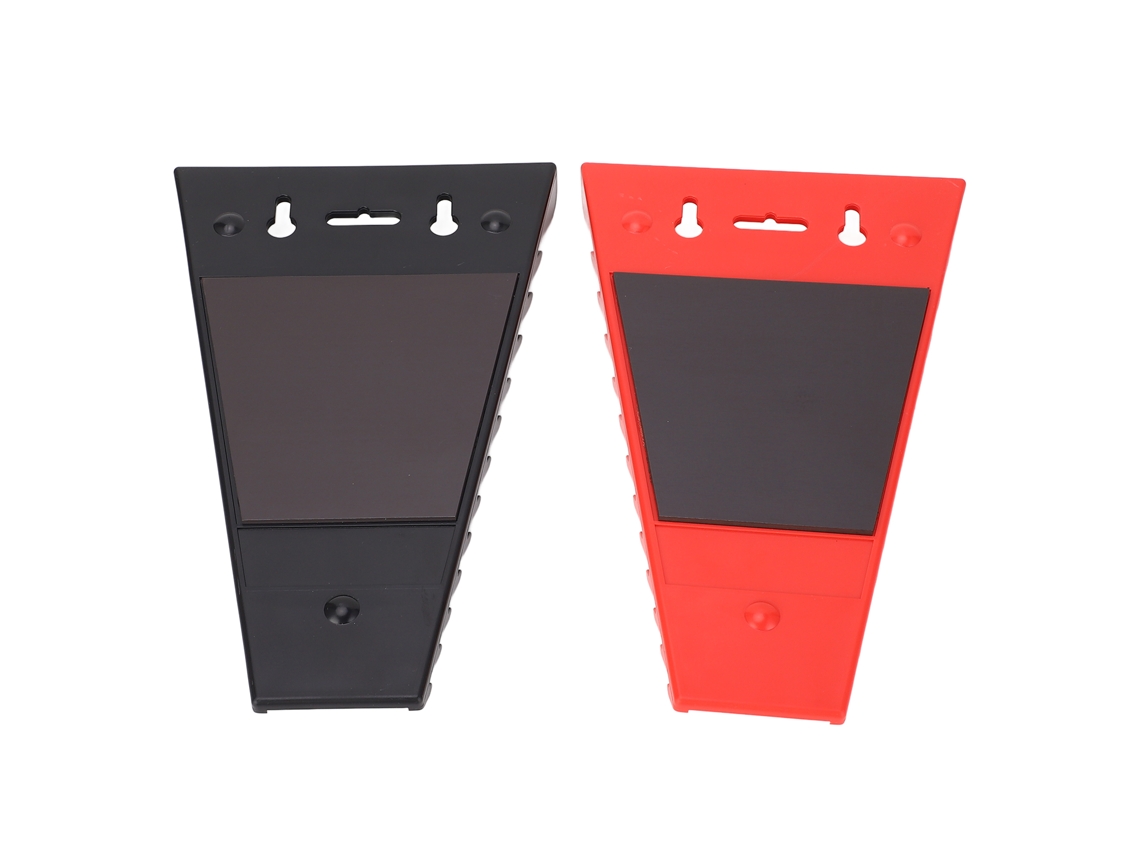 YURU 2 Peças Organizador Magnético de Chaves 24 Slots Móveis Abs Rack Holder Vermelho Preto