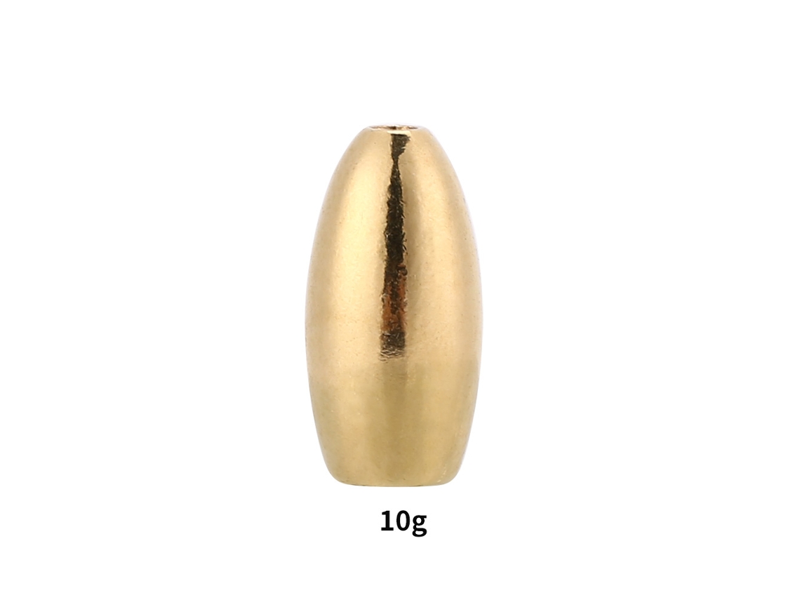 Anub 10pcs Peso de Cobre Resistente À Corrosão Sinker Accessório de Pesca (10g)
