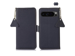 Capa De Couro Tj Com Rfid E Ímã Lateral Para Google Pixel 9 Pro