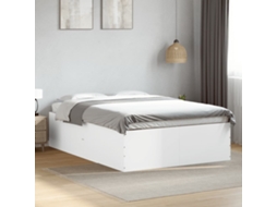 Vidaxl Estrutura De Cama 120x200 Cm Derivados De Madeira Branco